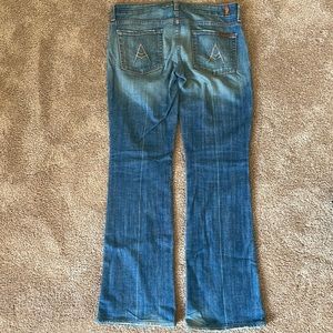 7 For All Mankind A Pocket Jeans Swarovski Crystals Womens Size 29 Waist Bootcut